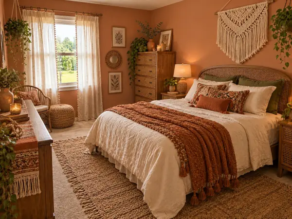 bohemian bedroom AI redesign