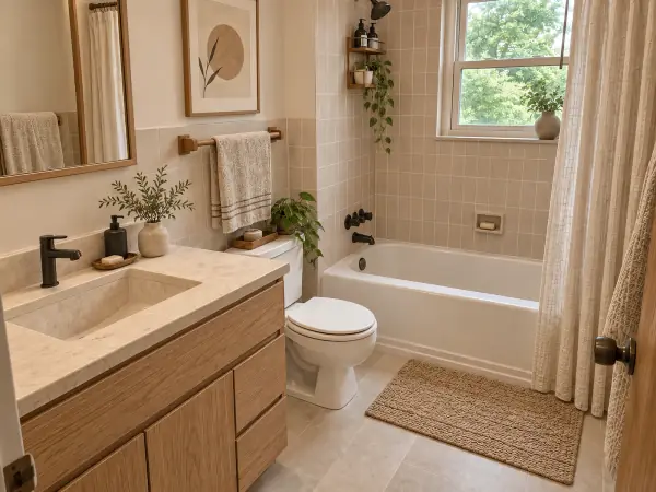 japandi bathroom AI redesign