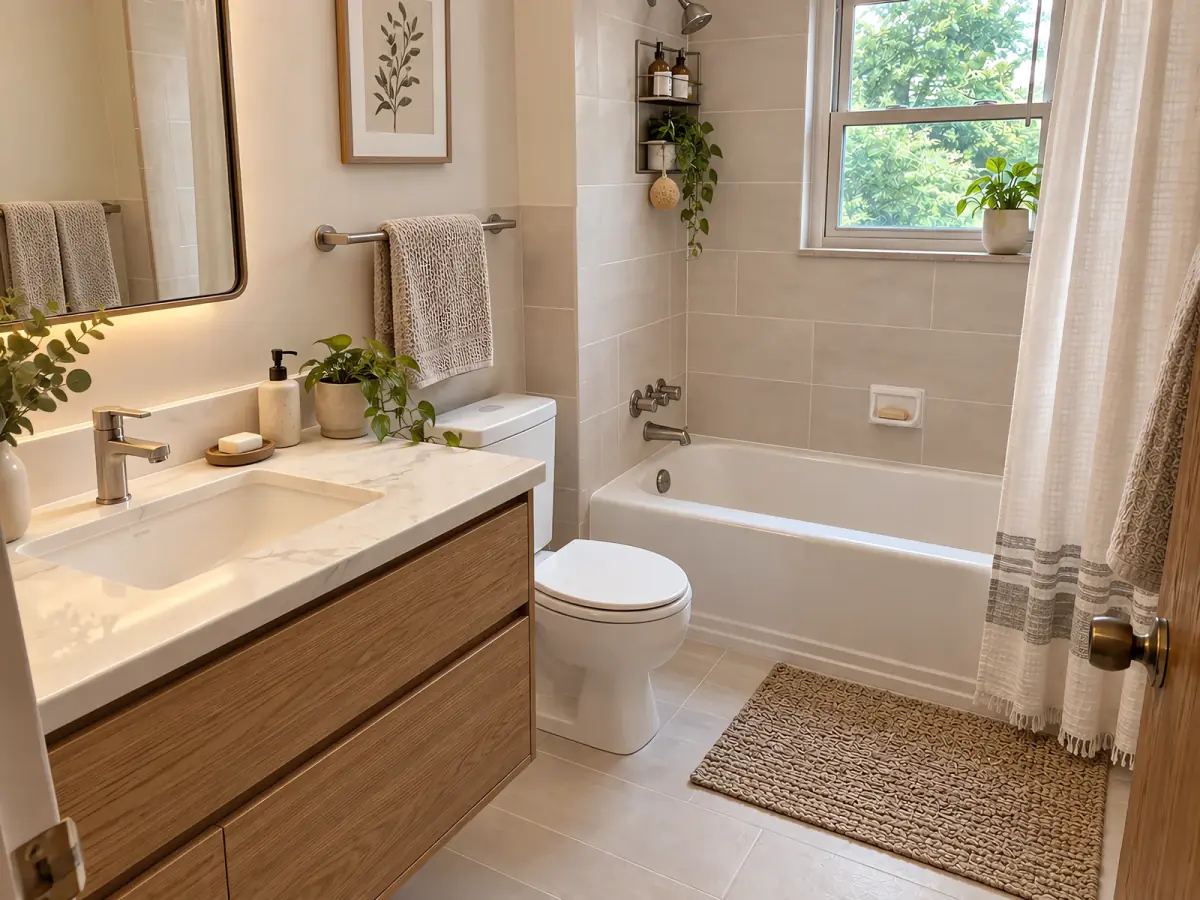 modern bathroom AI redesign