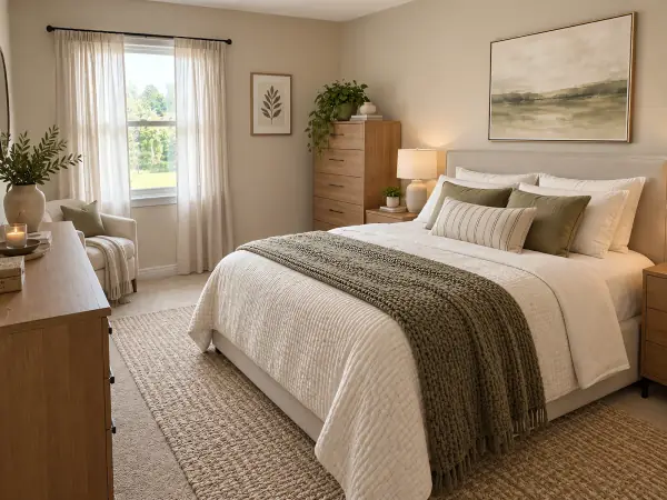modern bedroom AI redesign