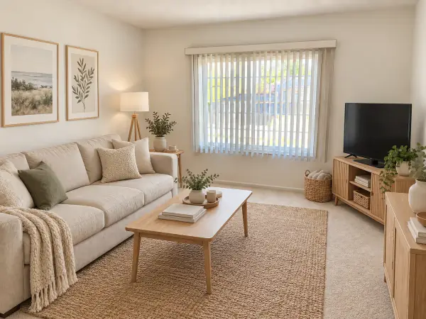 scandinavian living room AI redesign